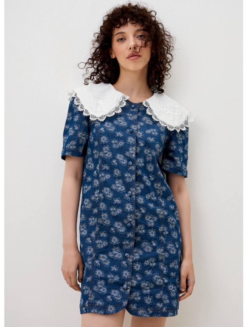 Sister Jane Wildflower Denim Mini Dress